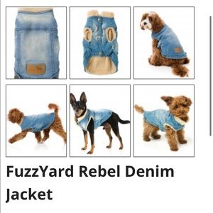 Fuzzy yard dogs denim jacket size 1 never worn